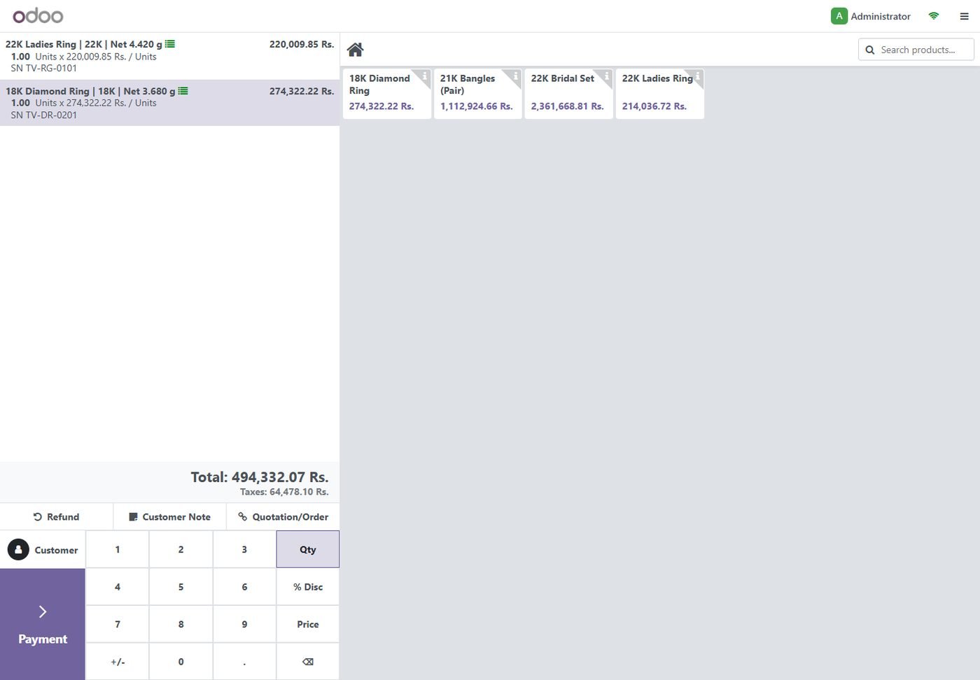 POS: scan a tag to sell