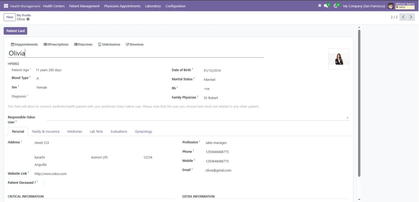 Record complete details of your patients