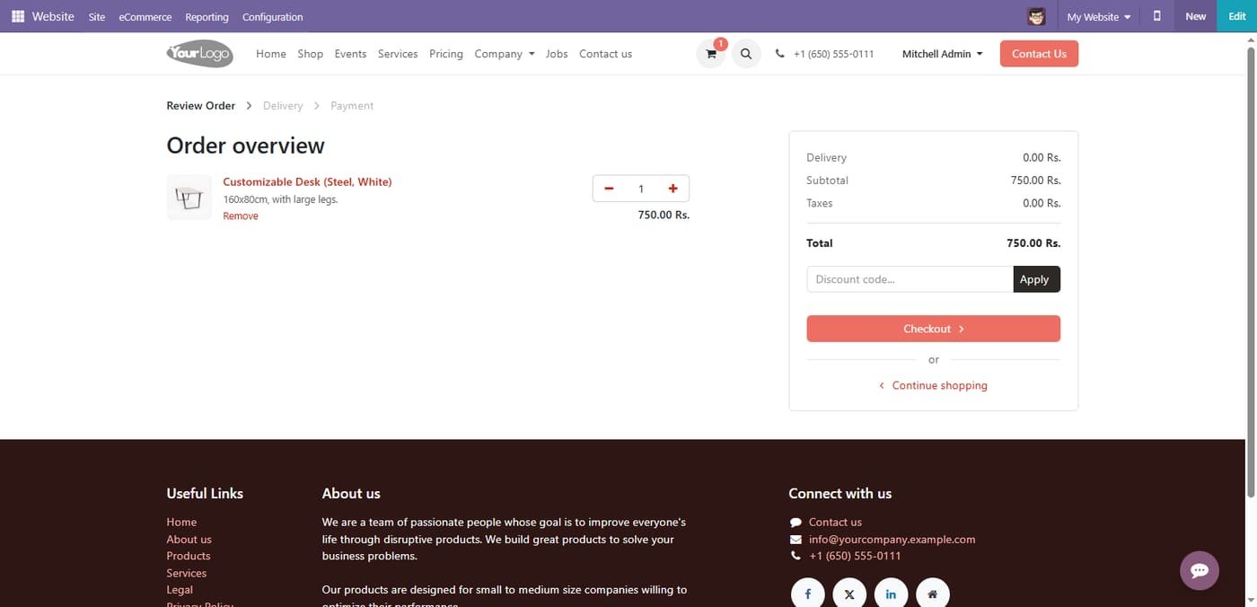 Order overview