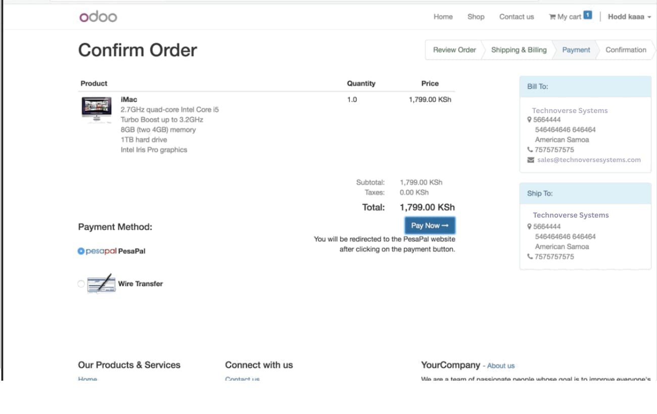 Pay with PesaPal at checkout