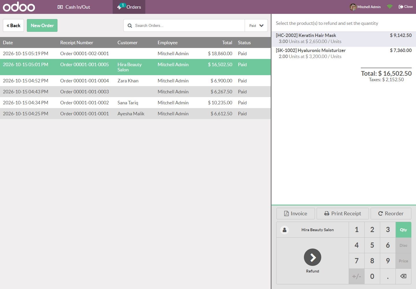 Odoo 15: reorder a past order