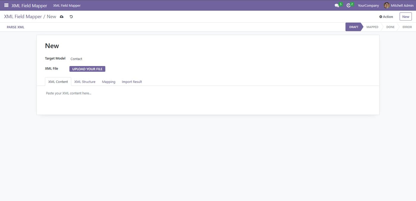Dual Input Mode: You can either upload an XML file OR directly paste raw XML content